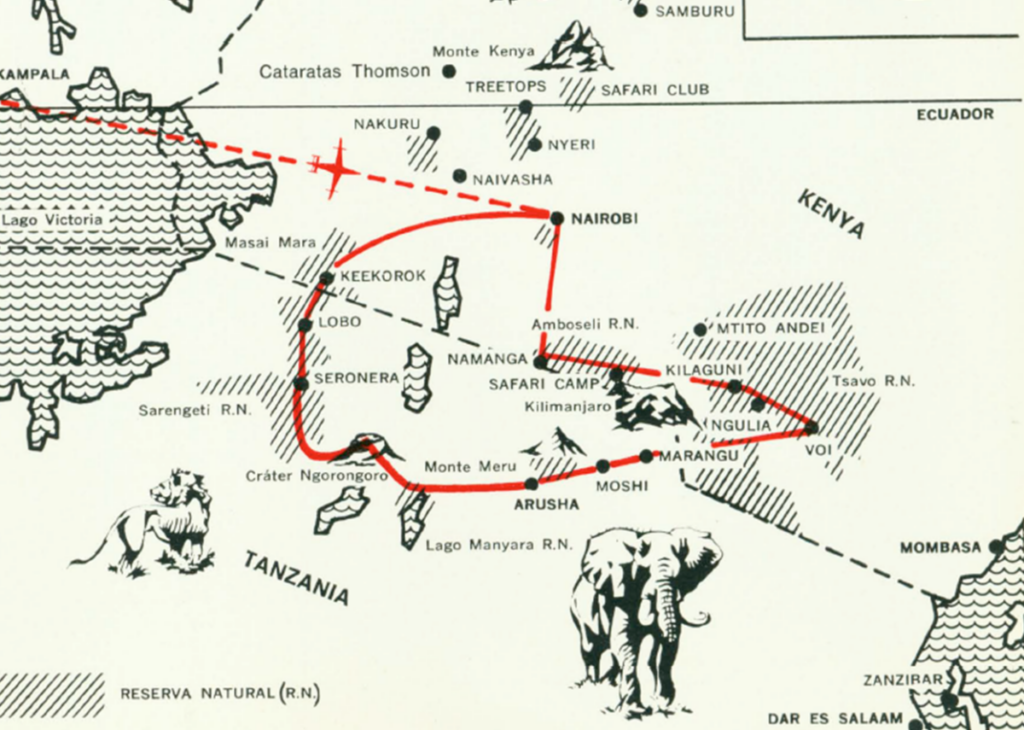 Itinerario del safari de FRF